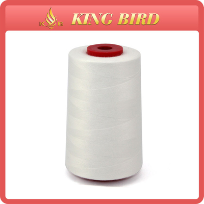 le fil tourné de couture industriel du polyester 5000Yds 40S 2 blanchissent blanc